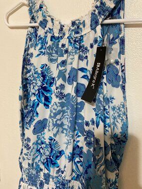 Gorgeous Blue Flower Wedding Guest Dress